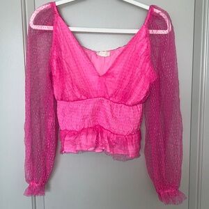 Pink mesh blouse from Altar’d State - Small